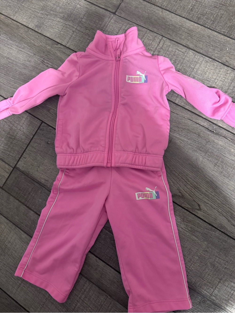 Puma Pink Toddler Zip Jacket and Pants Set